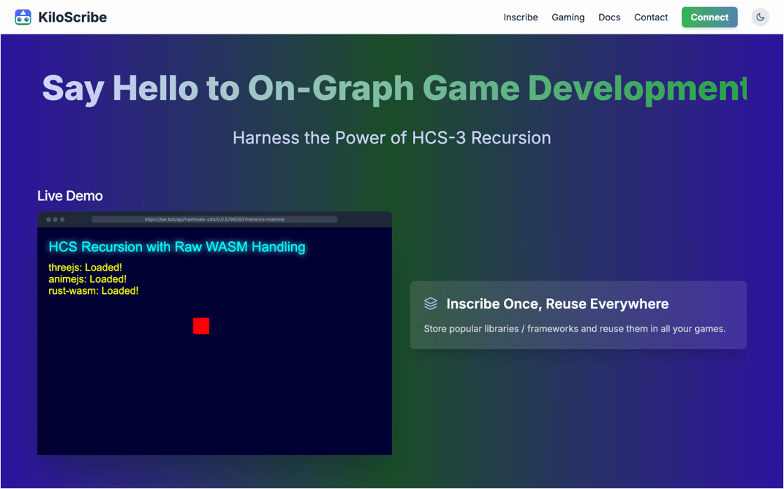 KiloScribe by TierBot - Hello On-graph Game Development